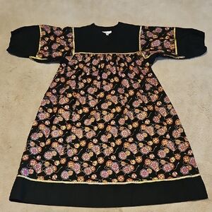 Vintage cotton Krist Gudnason California caftan muumuu house dress